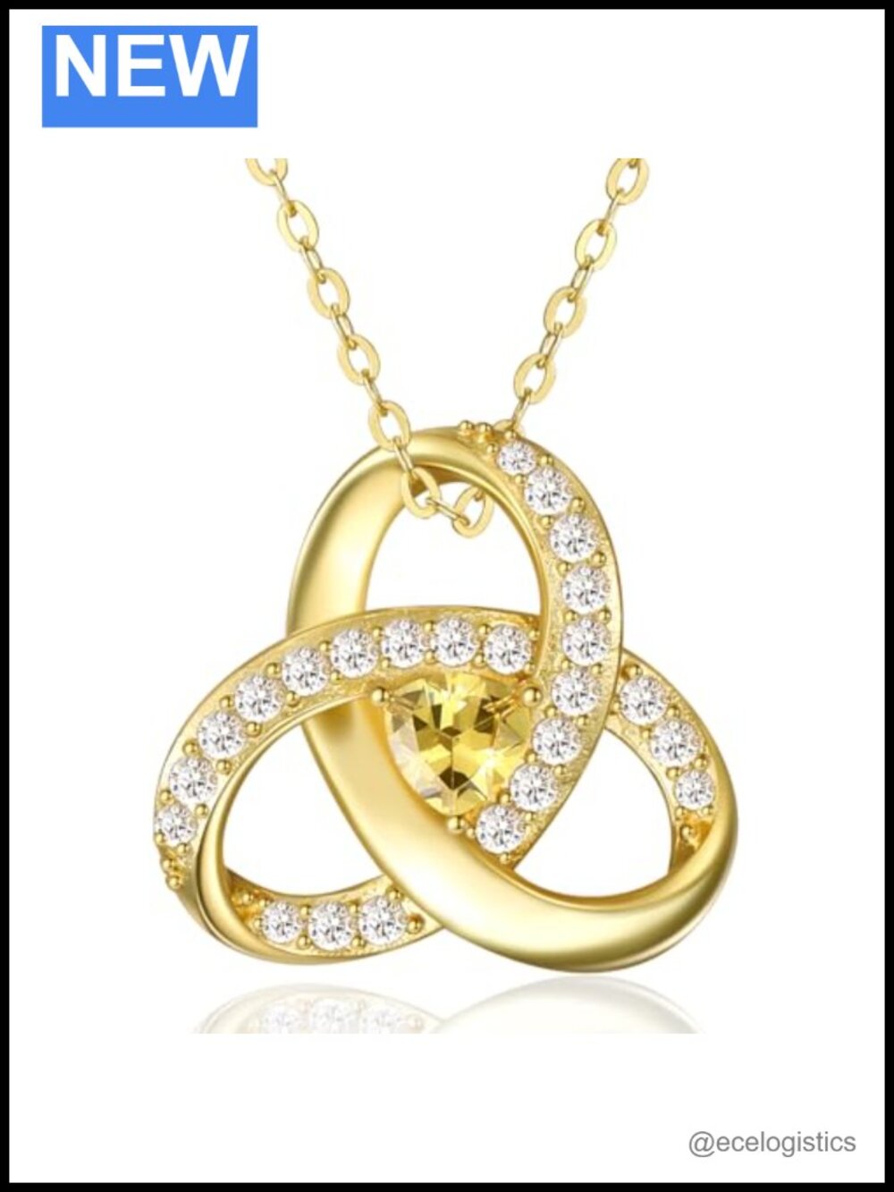 Infinity Pendant Necklace S925 Sterling Silver 18"+2"